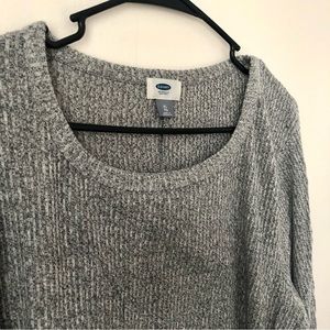 Gray Ribbed Old Navy Top